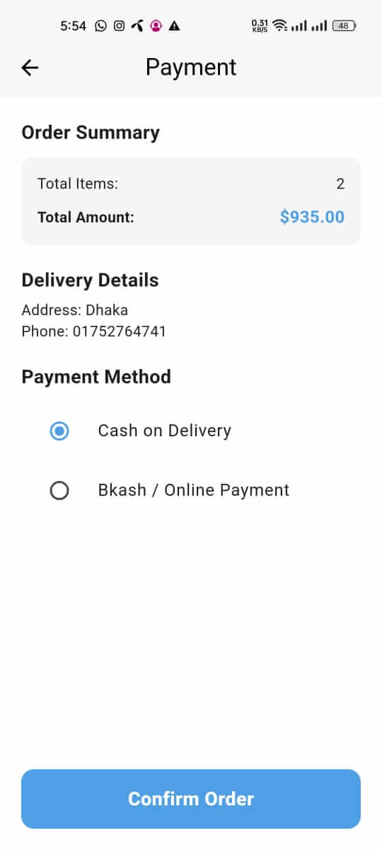 Ecommerce app development solution